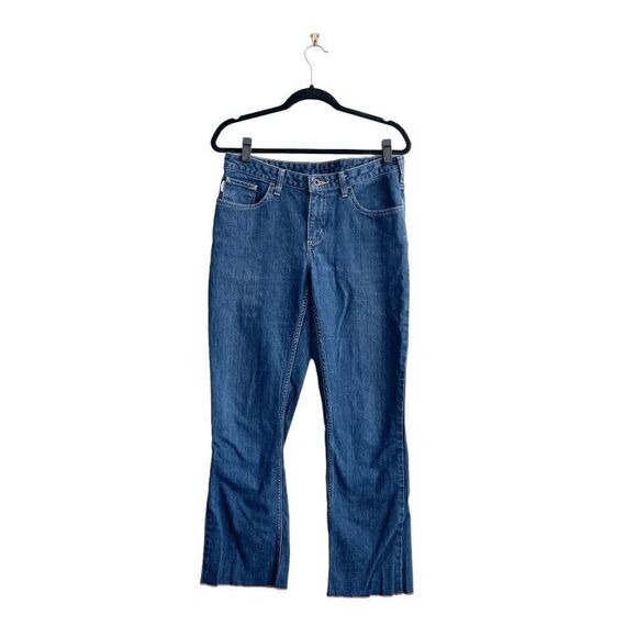 Carhartt Womens Denims Jeans Cropped Pants Casual Flared Blue Wash Size 10 - Picture 2 of 10